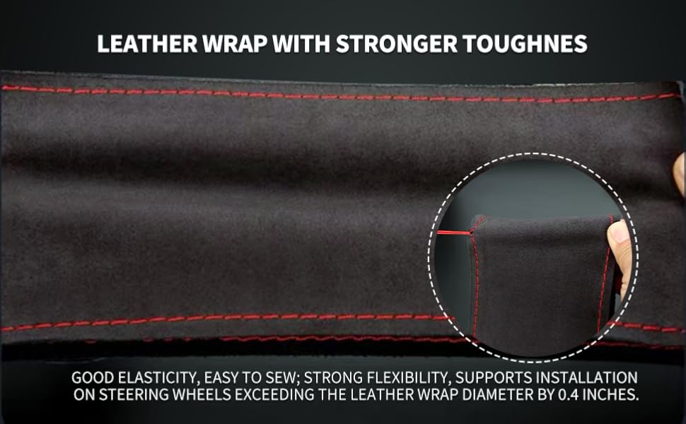 leather steering wheel wrap