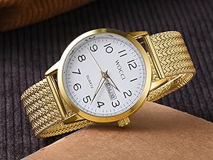 WOCCI Metal Watch Strap 316L Stainless Steel Band Deployant Clasp 18mm 20mm 22mm 24mm