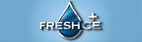 freshce logo sky blue background