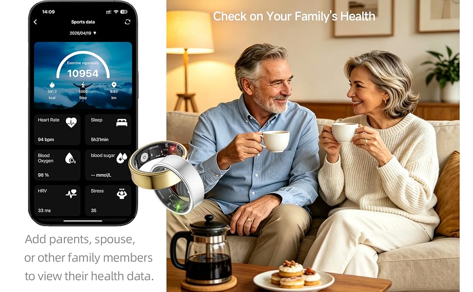After adding family members to your account, tap on their name to view their health data.