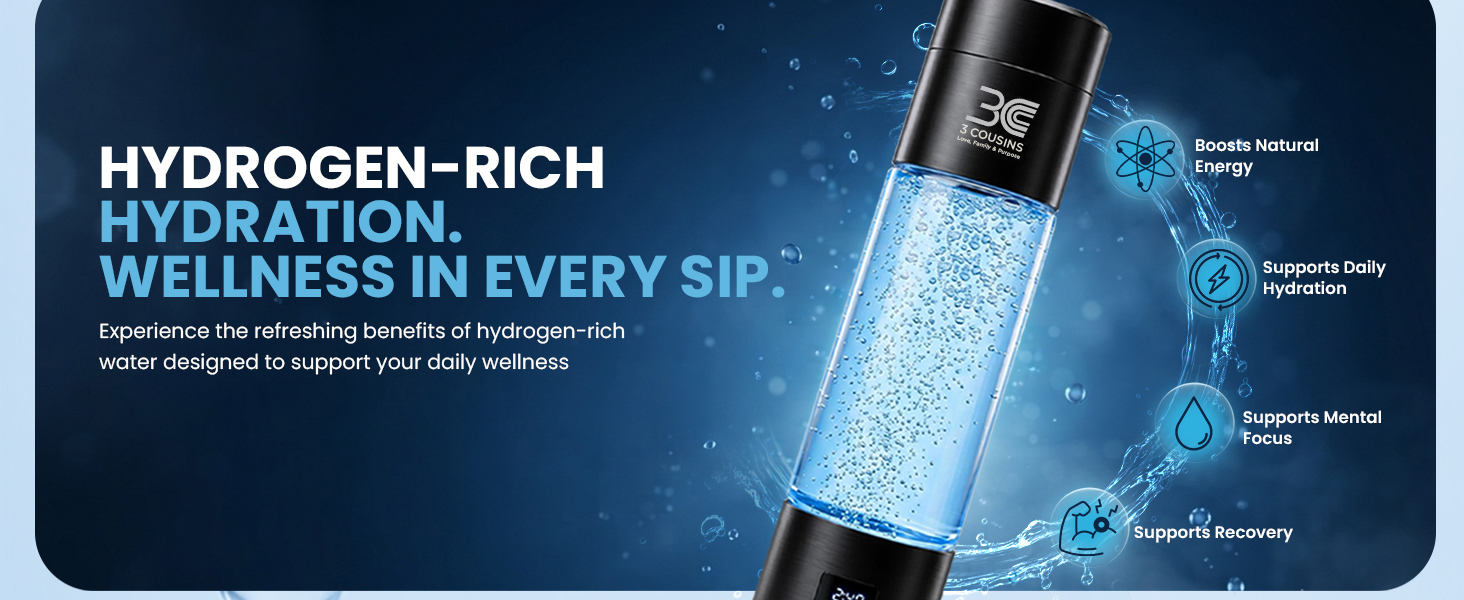 3C hydrogen water bottle benifits