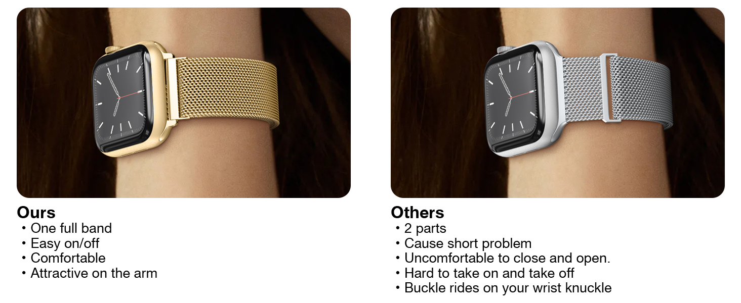 gold apple watch band