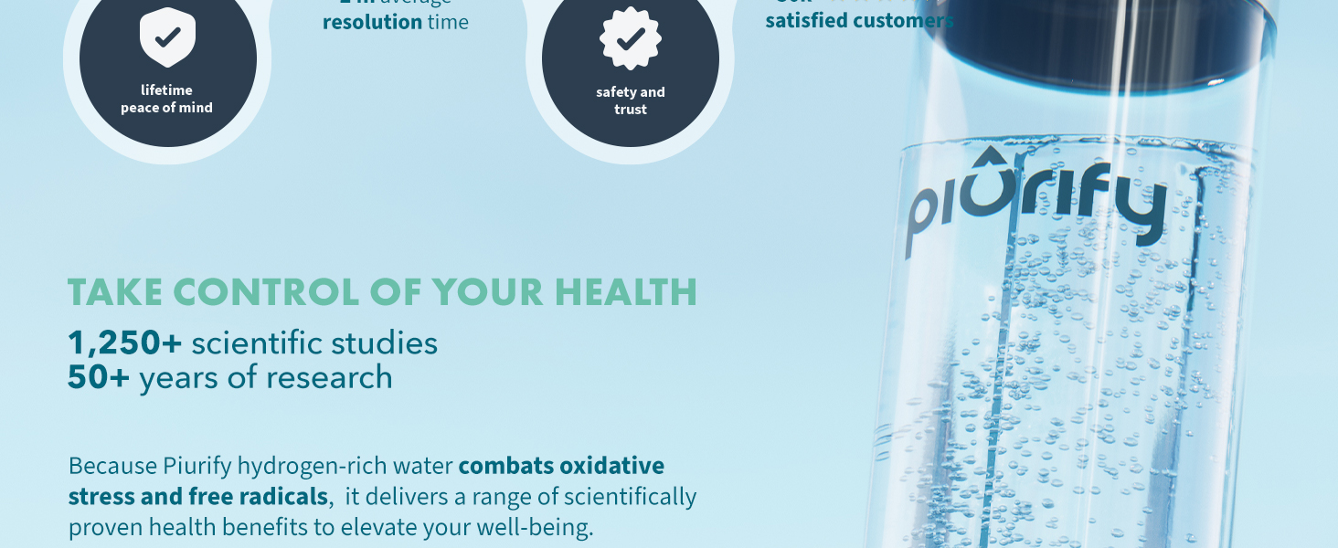 Take control of your health, 1250+ studies for hydrogen water benefits